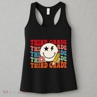 Groovy Retro Third Grade Back To School Students Teachers Women's Tank Top thumb 3