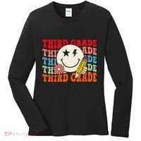 Groovy Retro Third Grade Back To School Students Teachers Women's Long Sleeve Shirt thumb 0