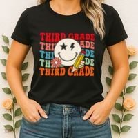 Groovy Retro Third Grade Back To School Students Teachers Women's T-Shirt thumb 2