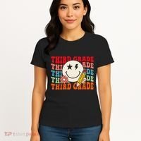 Groovy Retro Third Grade Back To School Students Teachers Women's T-Shirt thumb 4