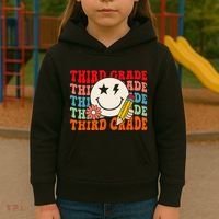 Groovy Retro Third Grade Back To School Students Teachers Kids Hoodie thumb 3