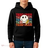 Groovy Retro Third Grade Back To School Students Teachers Kids Hoodie thumb 4