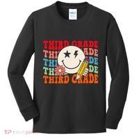 Groovy Retro Third Grade Back To School Students Teachers Kids Long Sleeve Shirt thumb 0