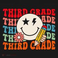 Groovy Retro Third Grade Back To School Students Teachers Tote Bag thumb 4