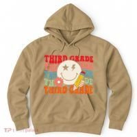 Groovy Retro Third Grade Back To School Students Teachers Hoodie thumb 0