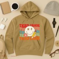 Groovy Retro Third Grade Back To School Students Teachers Hoodie thumb 3