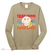 Groovy Retro Third Grade Back To School Students Teachers Long Sleeve Shirt thumb 0