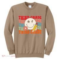Groovy Retro Third Grade Back To School Students Teachers Sweatshirt thumb 0