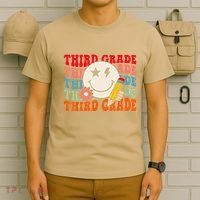 Groovy Retro Third Grade Back To School Students Teachers T-Shirt thumb 6