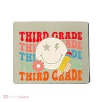 Groovy Retro Third Grade Back To School Students Teachers Mousepad thumb 0