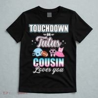 Gender Reveal Touchdowns Or Tutus Cousin Matching Baby Party T-Shirt thumb 5