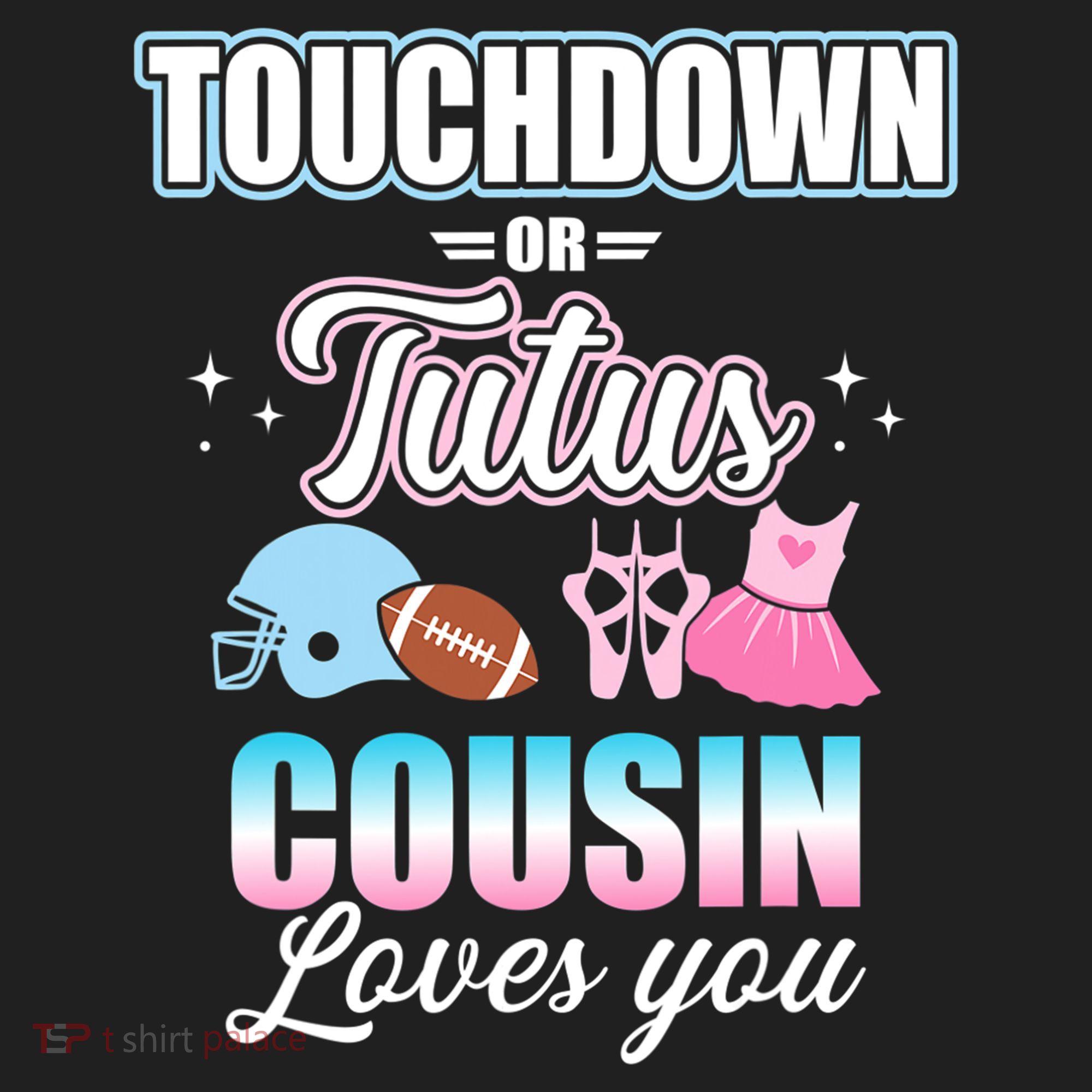 Gender Reveal Touchdowns Or Tutus Cousin Matching Baby Party Beanie