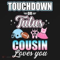 Gender Reveal Touchdowns Or Tutus Cousin Matching Baby Party Women's Tank Top thumb 5