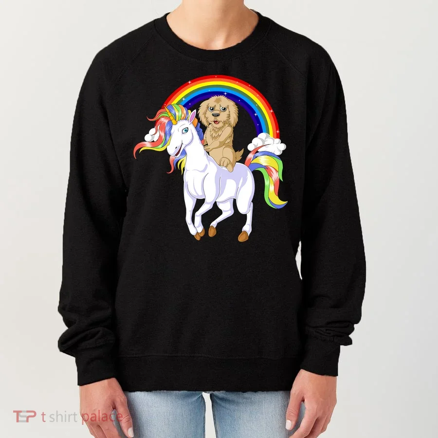 Goldendoodle Riding Unicorn Women's Sweatshirt