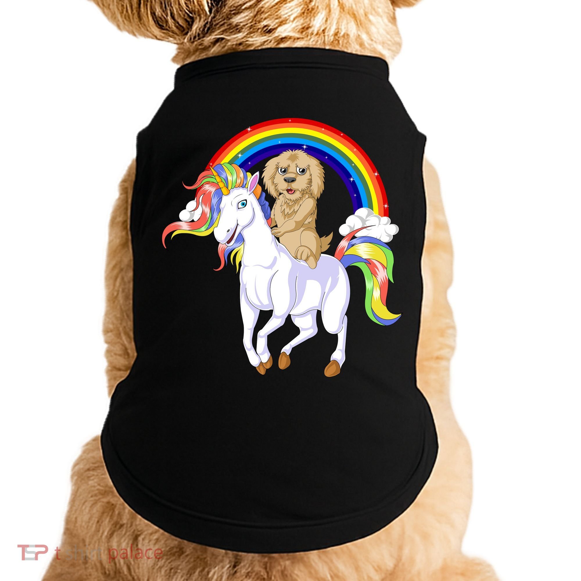 Goldendoodle Riding Unicorn Doggie Tank
