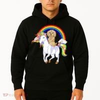 Goldendoodle Riding Unicorn Hoodie thumb 2