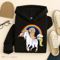 Goldendoodle Riding Unicorn Hoodie thumb 4