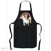 Goldendoodle Riding Unicorn Apron thumb 0