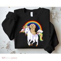 Goldendoodle Riding Unicorn Sweatshirt thumb 2