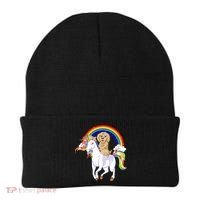 Goldendoodle Riding Unicorn Beanie thumb 0