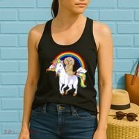 Goldendoodle Riding Unicorn Women's Tank Top thumb 2