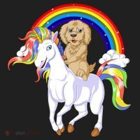 Goldendoodle Riding Unicorn Hat thumb 2