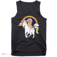 Goldendoodle Riding Unicorn Tank Top thumb 0