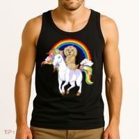 Goldendoodle Riding Unicorn Tank Top thumb 3
