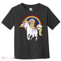 Goldendoodle Riding Unicorn Toddler T-Shirt thumb 0