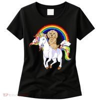 Goldendoodle Riding Unicorn Women's T-Shirt thumb 0