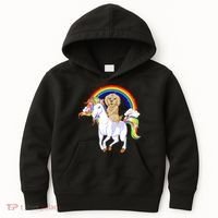 Goldendoodle Riding Unicorn Kids Hoodie thumb 0