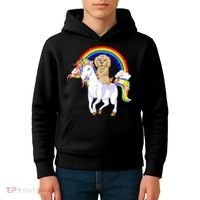 Goldendoodle Riding Unicorn Kids Hoodie thumb 4
