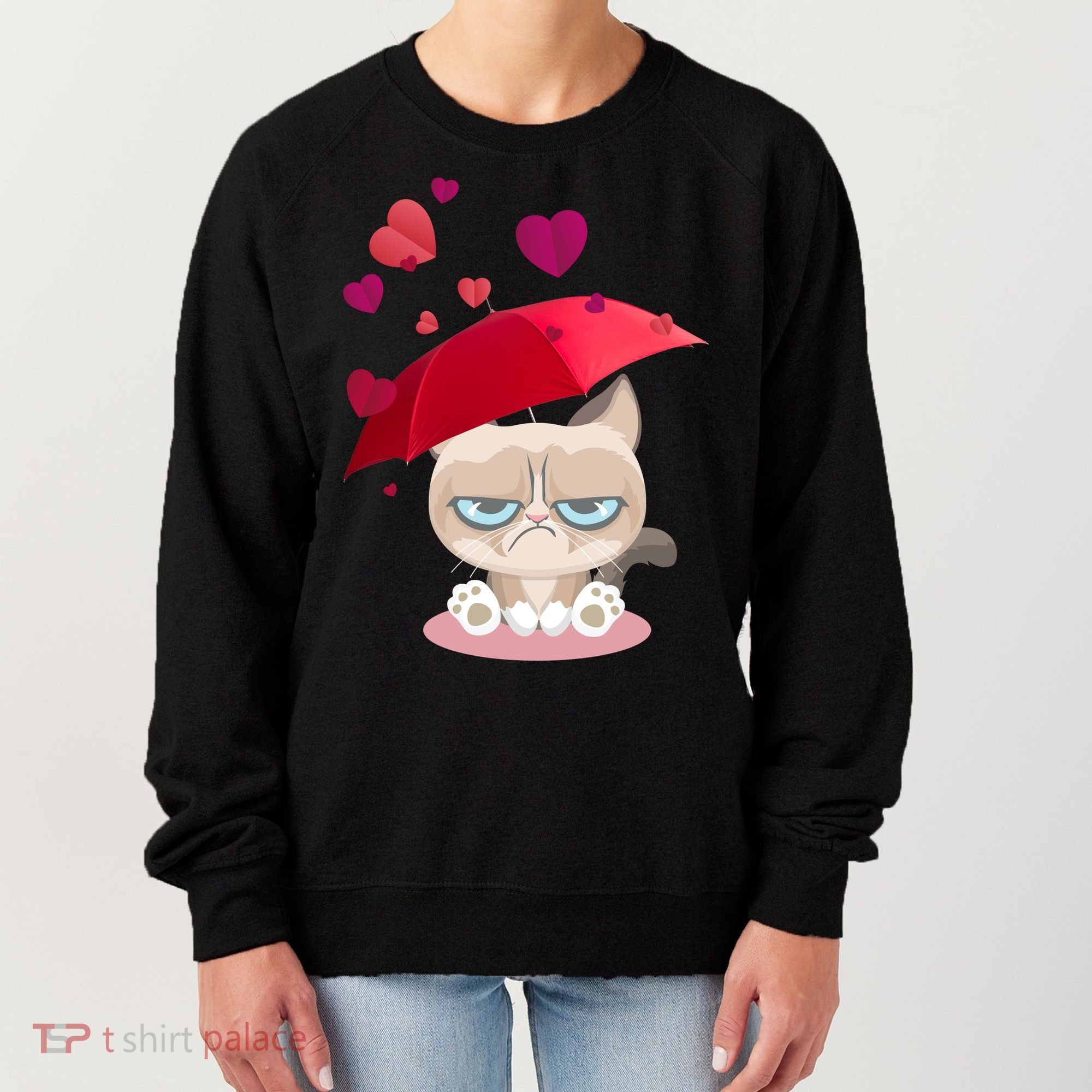 Grump Cat Valentines Day Women's Sweatshirt
