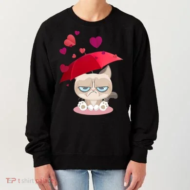 Grump Cat Valentines Day Women's Sweatshirt