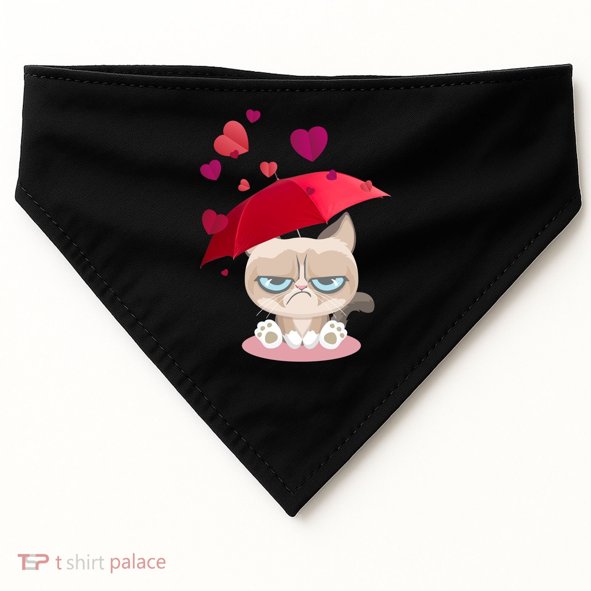 Grump Cat Valentines Day USA-Made Doggie Bandana