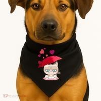 Grump Cat Valentines Day USA-Made Doggie Bandana thumb 1