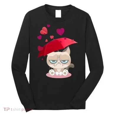 Grump Cat Valentines Day Long Sleeve Shirt