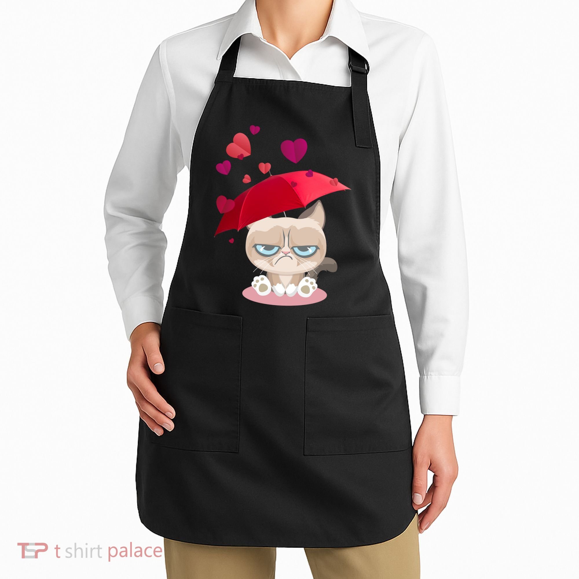 Grump Cat Valentines Day Apron