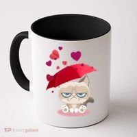 Grump Cat Valentines Day Coffee Mug thumb 0