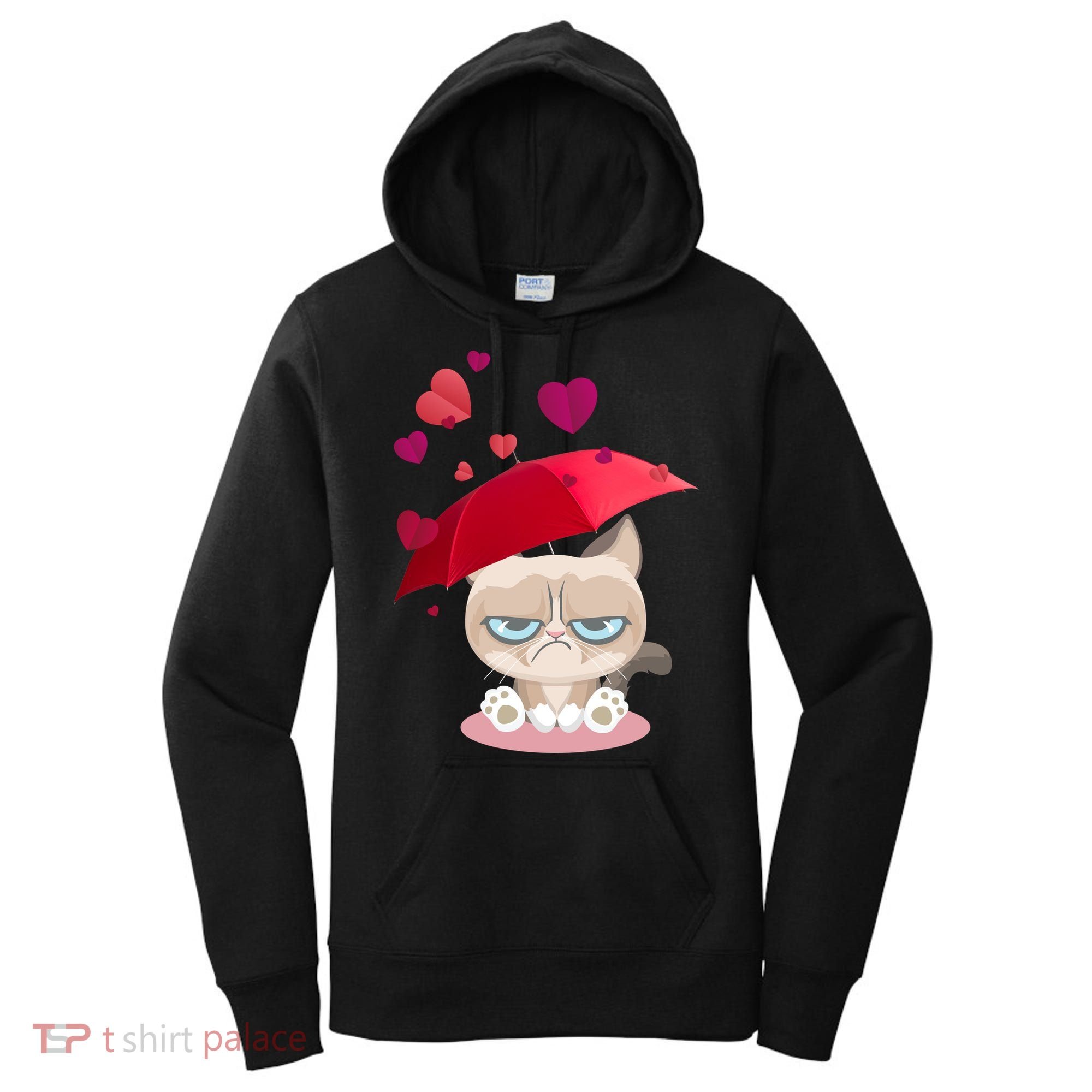 Grump Cat Valentines Day Women's Hoodie
