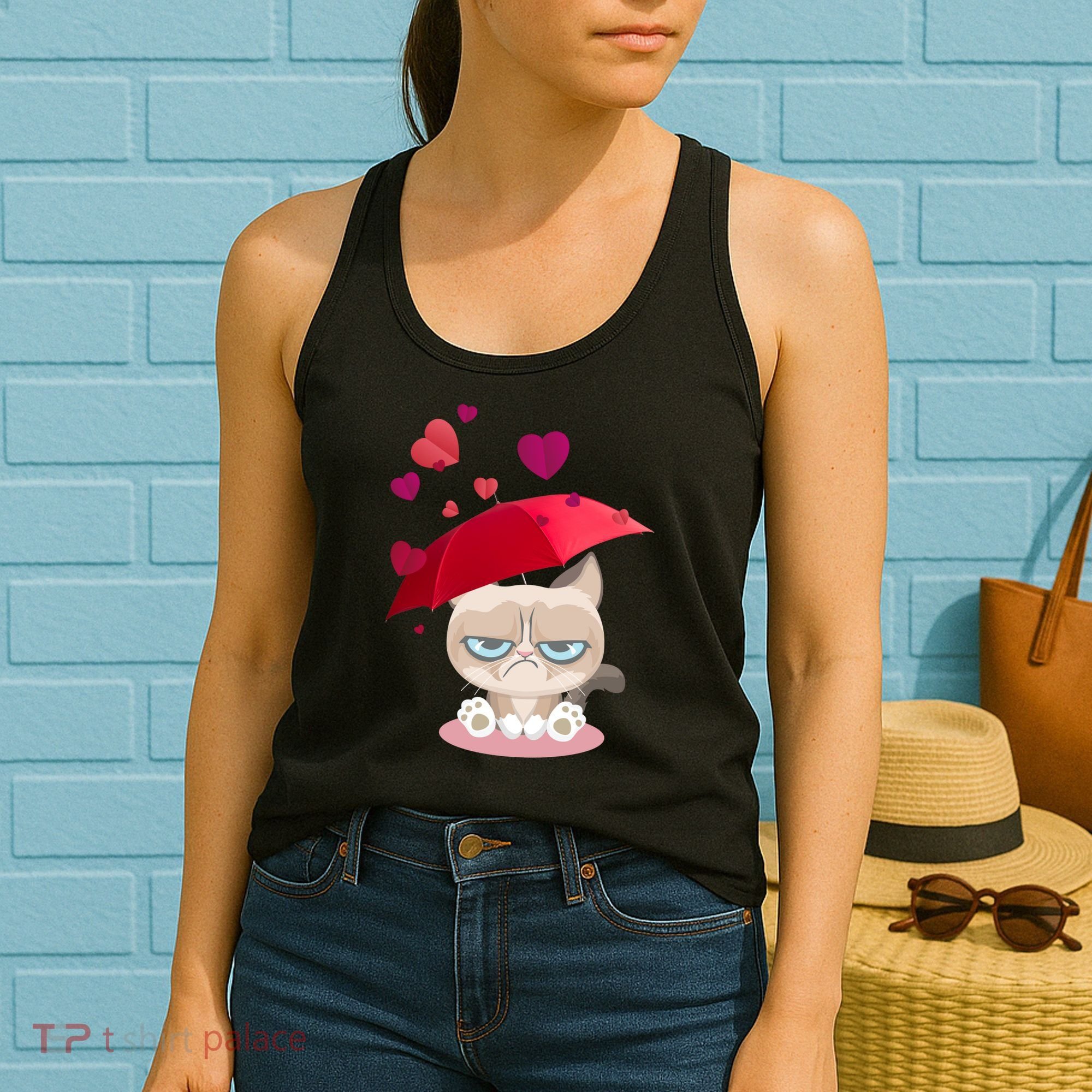 Grump Cat Valentines Day Women's Tank Top