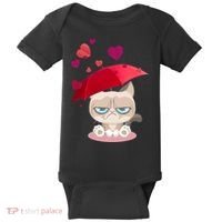 Grump Cat Valentines Day Baby Bodysuit thumb 0