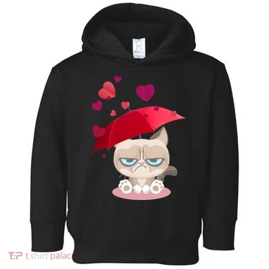 Grump Cat Valentines Day Toddler Hoodie