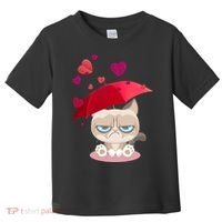 Grump Cat Valentines Day Toddler T-Shirt thumb 0