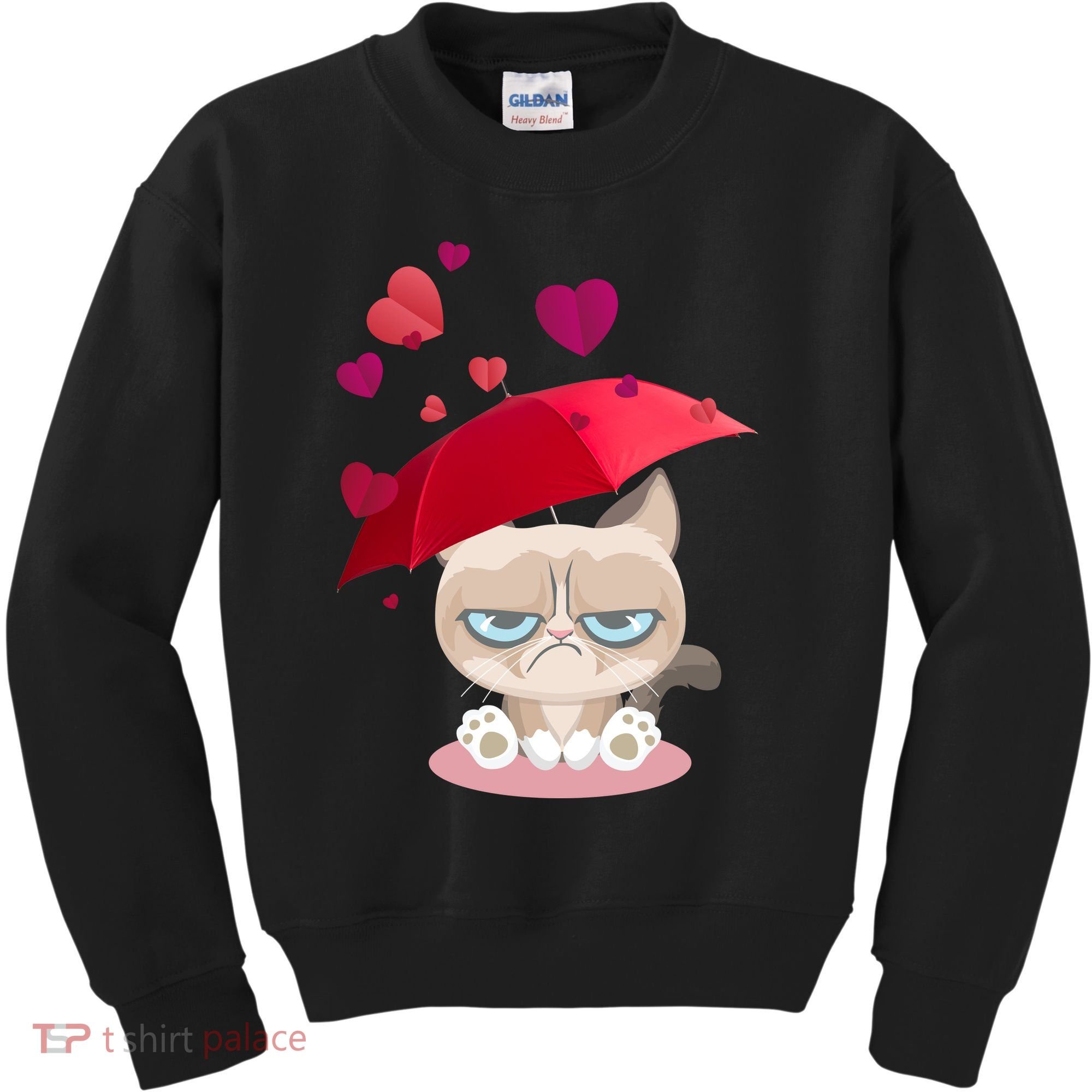 Grump Cat Valentines Day Kids Sweatshirt
