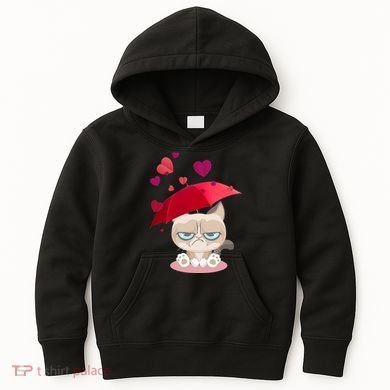 Grump Cat Valentines Day Kids Hoodie