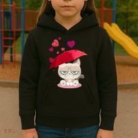Grump Cat Valentines Day Kids Hoodie thumb 3