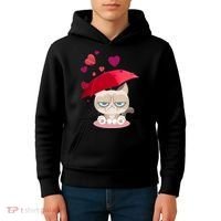 Grump Cat Valentines Day Kids Hoodie thumb 4