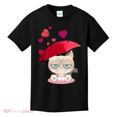 Grump Cat Valentines Day Kids T-Shirt