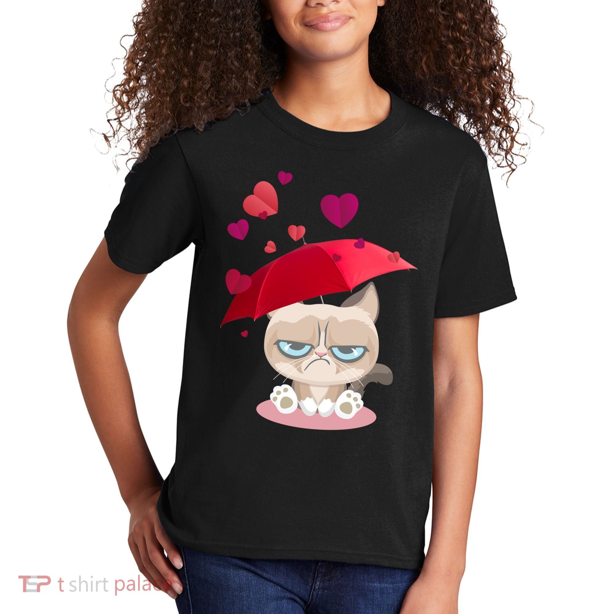 Grump Cat Valentines Day Kids T-Shirt